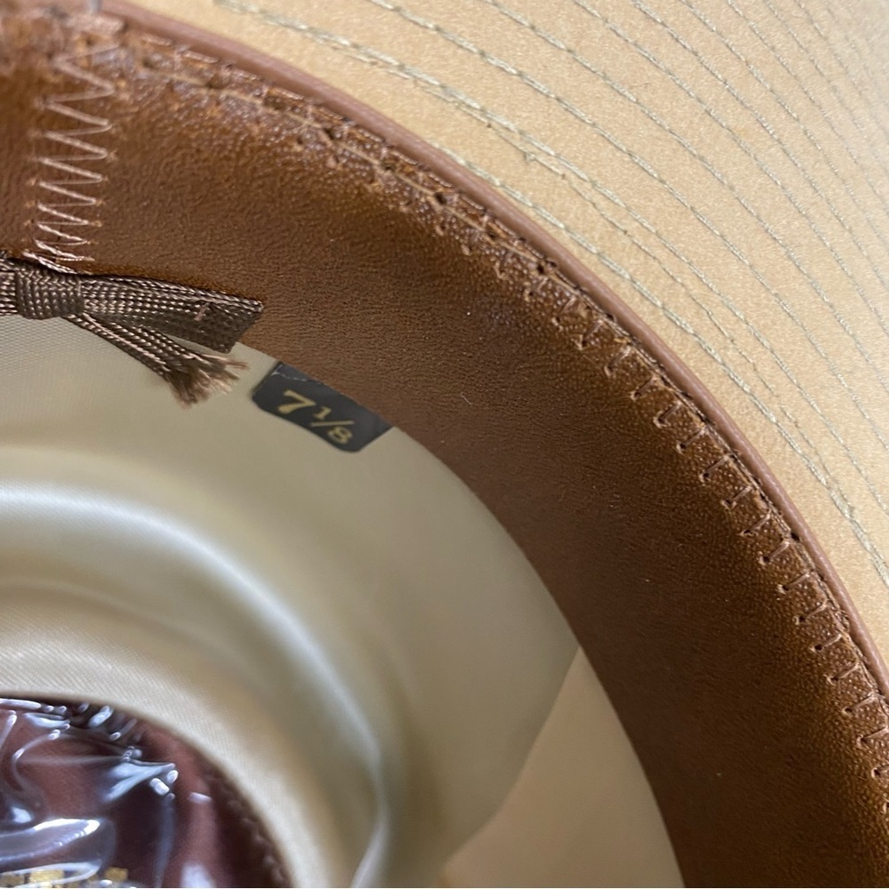 Tan Cowboy Hat with Braided Band - Picture 12 of 12